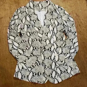 Snake Print Blazer Top XS